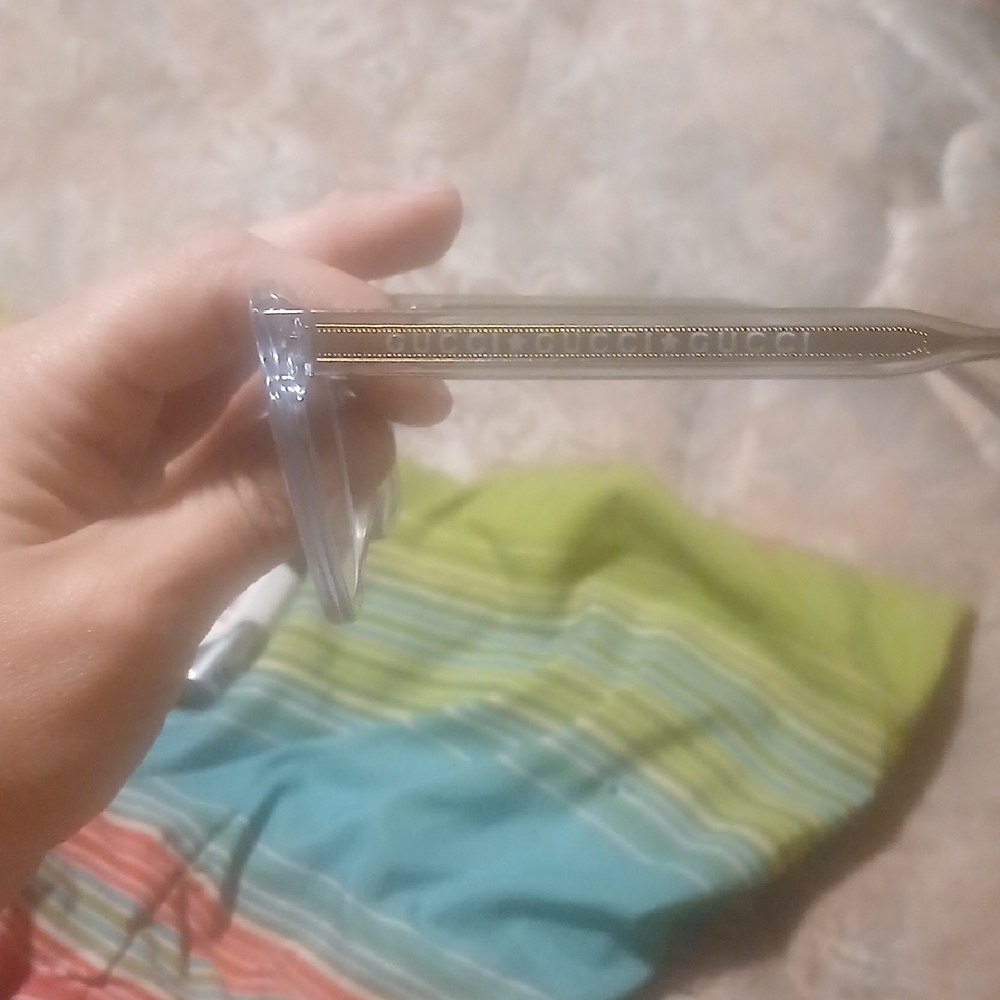 Gucci Clear and Gold Women's Glasses